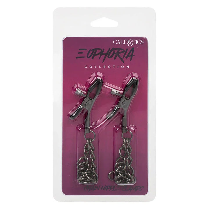 CALEXOTICS - EUPHORIA PINZAS PEZONES CON CADENA 14,5 CM - Nuvica
