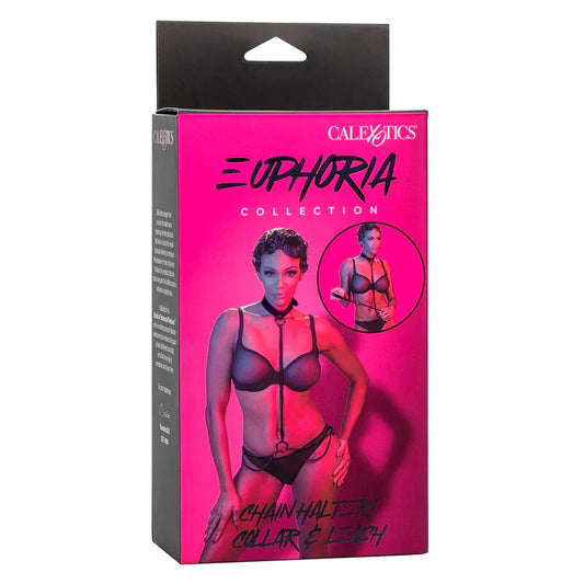 CALEXOTICS - EUPHORIA COLLAR HALTER Y CORREA CON CADENA - Nuvica