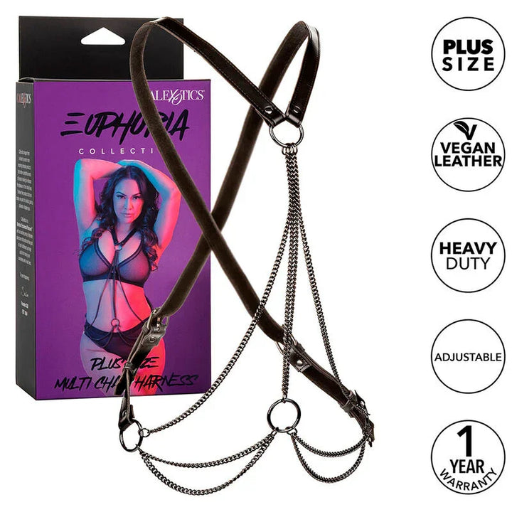 CALEXOTICS - EUPHORIA ARNÉS DE MÚLTIPLES CADENAS PREMIUM TALLA PLUS - Nuvica