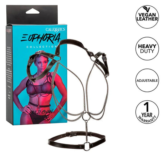 CALEXOTICS - EUPHORIA ARNÉS ESTILO CABESTRO CON MÚLTIPLES CADENAS PREMIUM - Nuvica