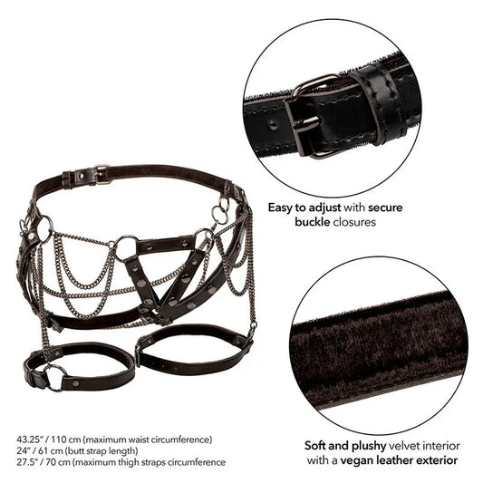 CALEXOTICS - EUPHORIA ARNÉS DE MUSLO CON CADENAS PREMIUM - Nuvica