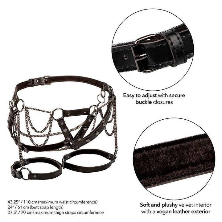CALEXOTICS - EUPHORIA ARNÉS DE MUSLO CON CADENAS PREMIUM - Nuvica