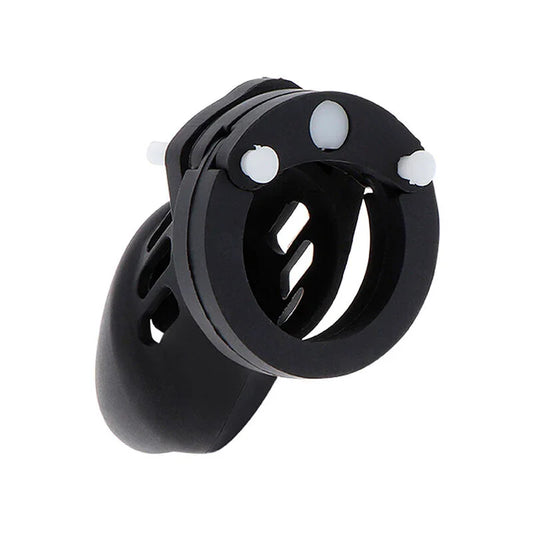 HIDDEN DESIRE - EXTREME JAULA DE CASTIDAD SILICONA TALLA S NEGRO - Nuvica