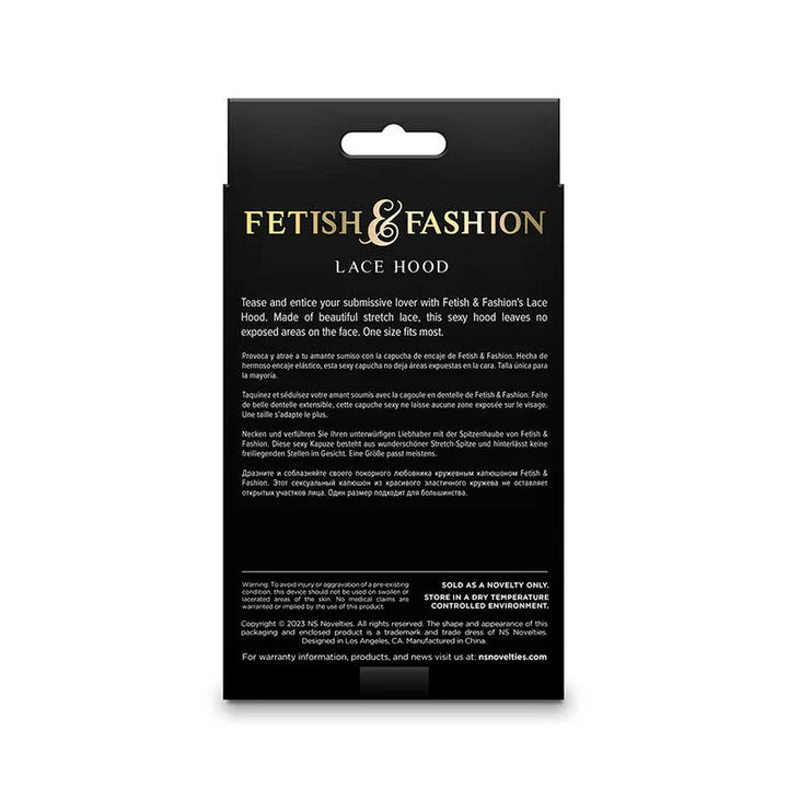 NS NOVELTIES - FETISH & FASHION PASAMONTAÑAS DE ENCAJE NEGRO - Nuvica