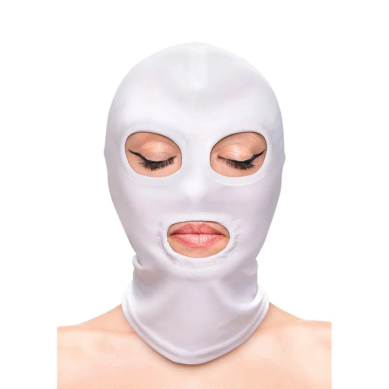 NS NOVELTIES - FETISH & FASHION PASAMONTAÑAS APERUTRA DE OJOS Y BOCA NYLON BLANCO - Nuvica