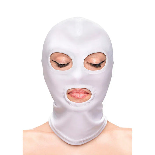 NS NOVELTIES - FETISH & FASHION PASAMONTAÑAS APERUTRA DE OJOS Y BOCA NYLON BLANCO - Nuvica