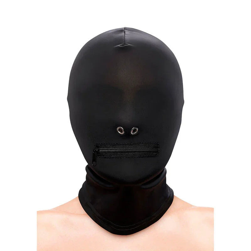 NS NOVELTIES - FETISH & FASHION PASAMONTAÑAS COMPLETO CON CREMALLERA NYLON NEGRO - Nuvica