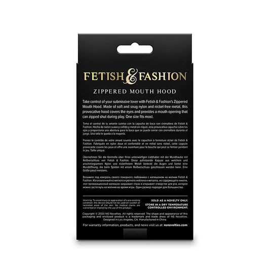 NS NOVELTIES - FETISH & FASHION PASAMONTAÑAS COMPLETO CON CREMALLERA NYLON NEGRO - Nuvica
