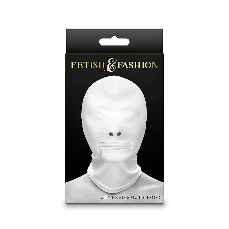 NS NOVELTIES - FETISH & FASHION PASAMONTAÑAS COMPLETO CON CREMALLERA NYLON BLANCO - Nuvica