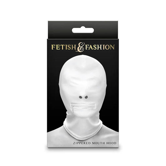 NS NOVELTIES - FETISH & FASHION PASAMONTAÑAS COMPLETO CON CREMALLERA NYLON BLANCO - Nuvica