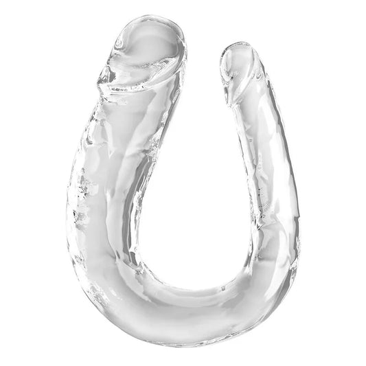 KING COCK - DOUBLE TROUBLE DILDO DOBLE 44 CM TRANSPARENTE - Nuvica