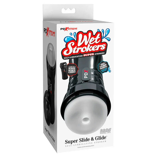 PDX EXTREME - SLIDE & GLIDE MASTURBADOR AUTOLUBRICANTE TRANSPARENTE - Nuvica