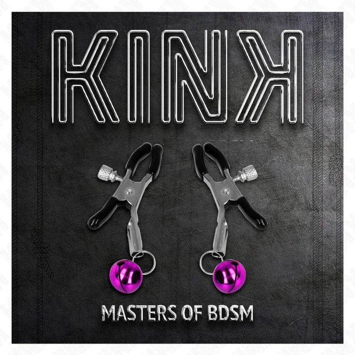 KINK - PINZAS PARA PEZONES CON CAMPANILLA VIOLETA 6 CM - Nuvica