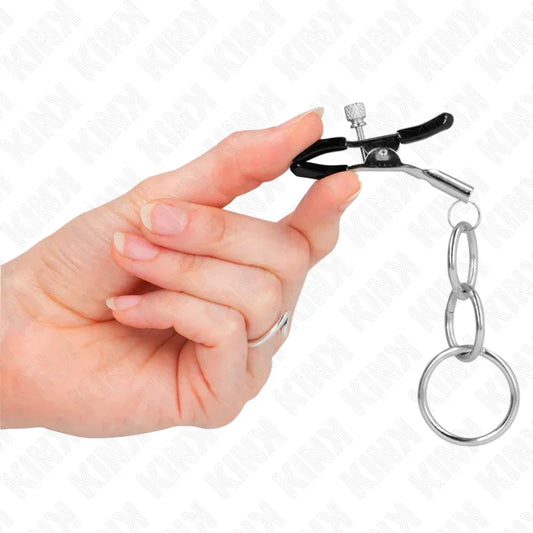 KINK - PINZAS PARA PEZONES CON 3 AROS 6 CM - Nuvica