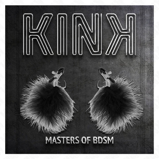 KINK - PINZAS PARA PEZONES CON PLUMA NEGRO 7 CM - Nuvica