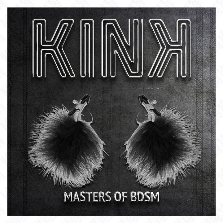 KINK - PINZAS PARA PEZONES CON PLUMA NEGRO 7 CM - Nuvica