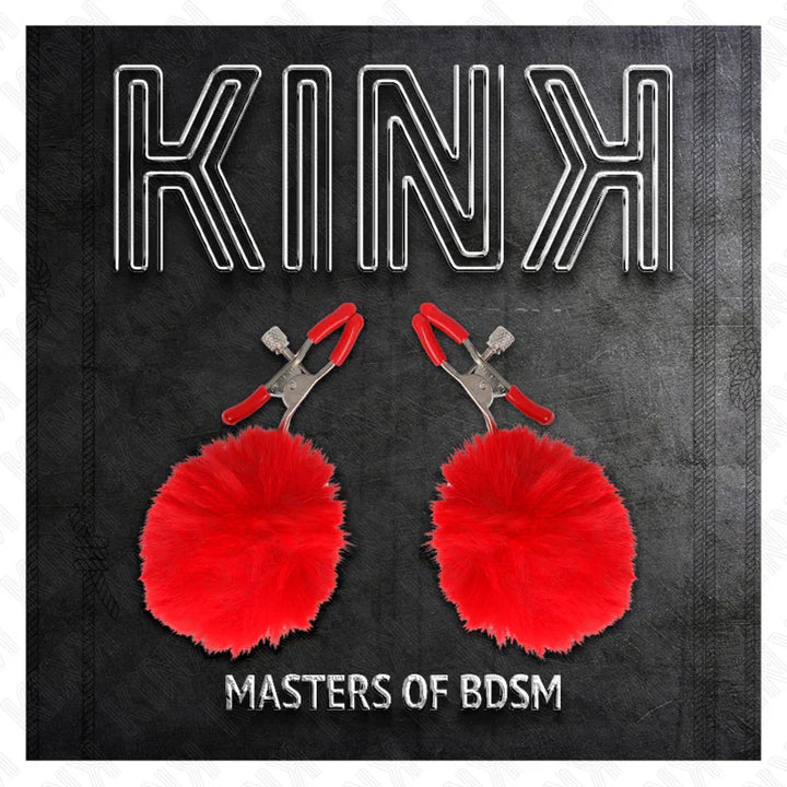 KINK - PINZAS PARA PEZONES CON POMPÓN ROJO 6 CM - Nuvica