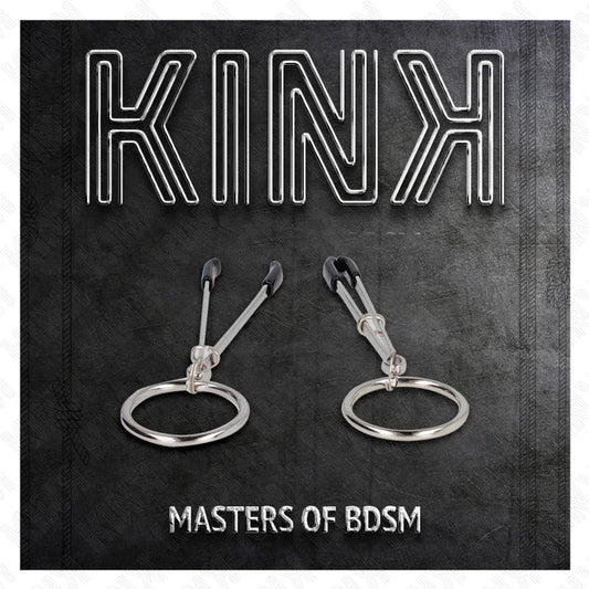 KINK - PINZAS PARA PEZONES FINA CON ARO PLATEADO 7 CM - Nuvica