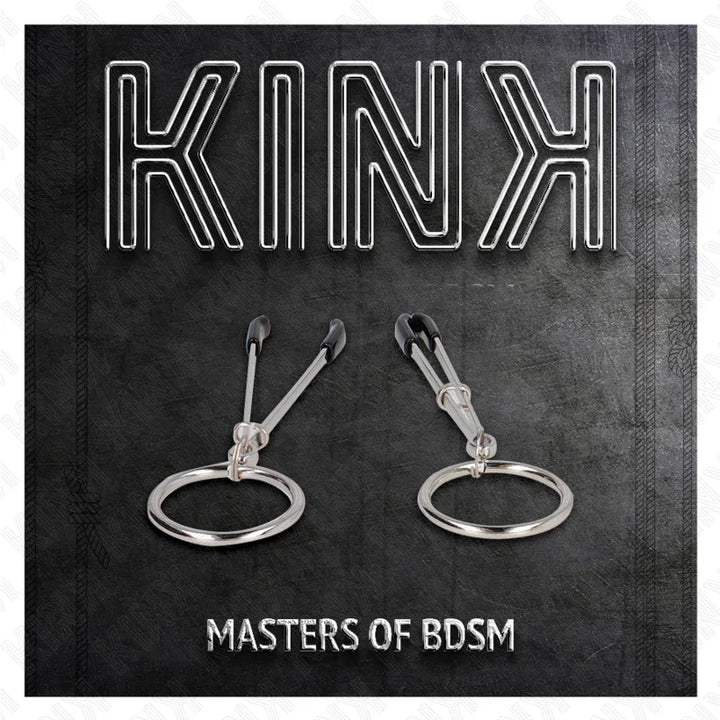 KINK - PINZAS PARA PEZONES FINA CON ARO PLATEADO 7 CM - Nuvica