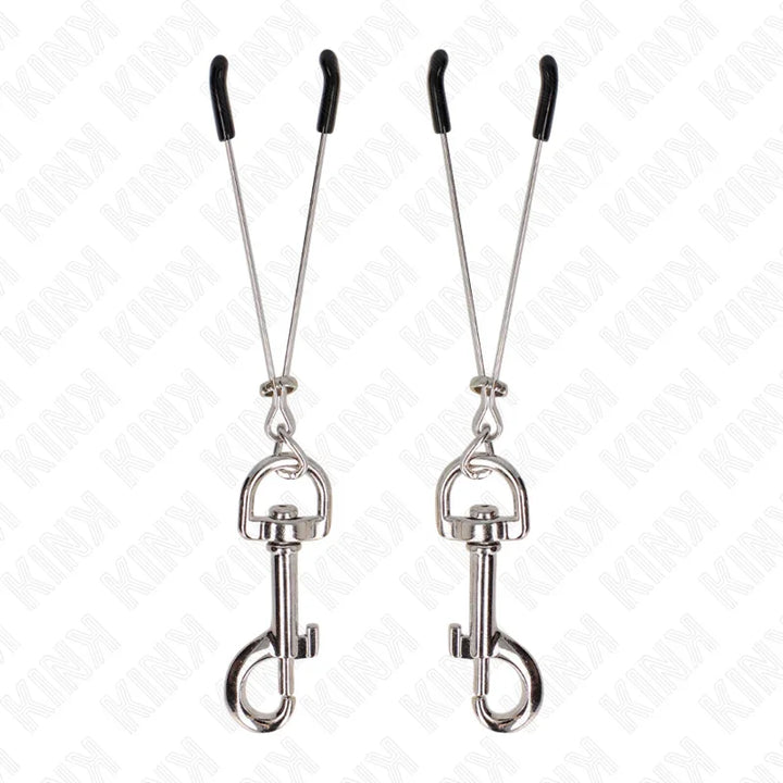 KINK - PINZAS PARA PEZONES FINA CON GANCHO PLATEADO 7 CM - Nuvica