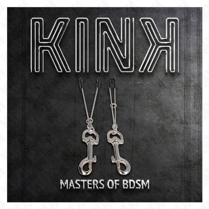 KINK - PINZAS PARA PEZONES FINA CON GANCHO PLATEADO 7 CM - Nuvica