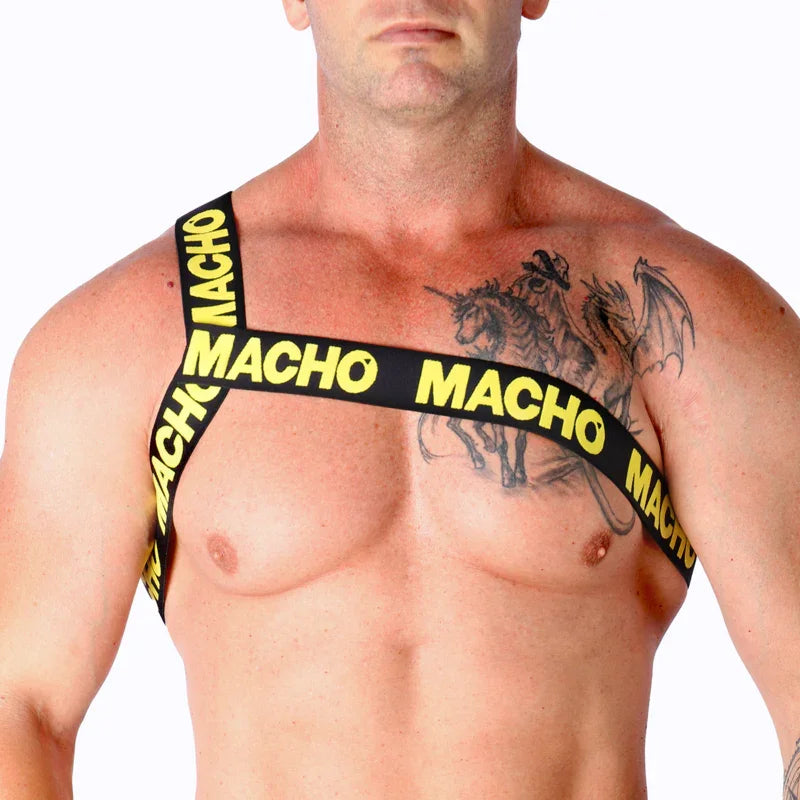 MACHO - ARNÉS ROMANO BLANCO S/M - Nuvica