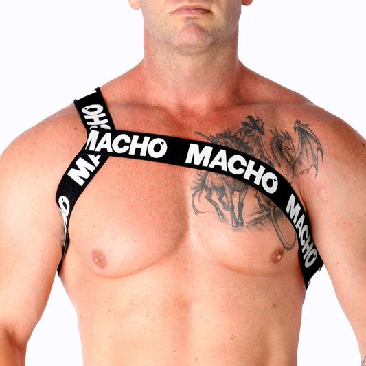 MACHO - ARNÉS ROMANO BLANCO S/M - Nuvica