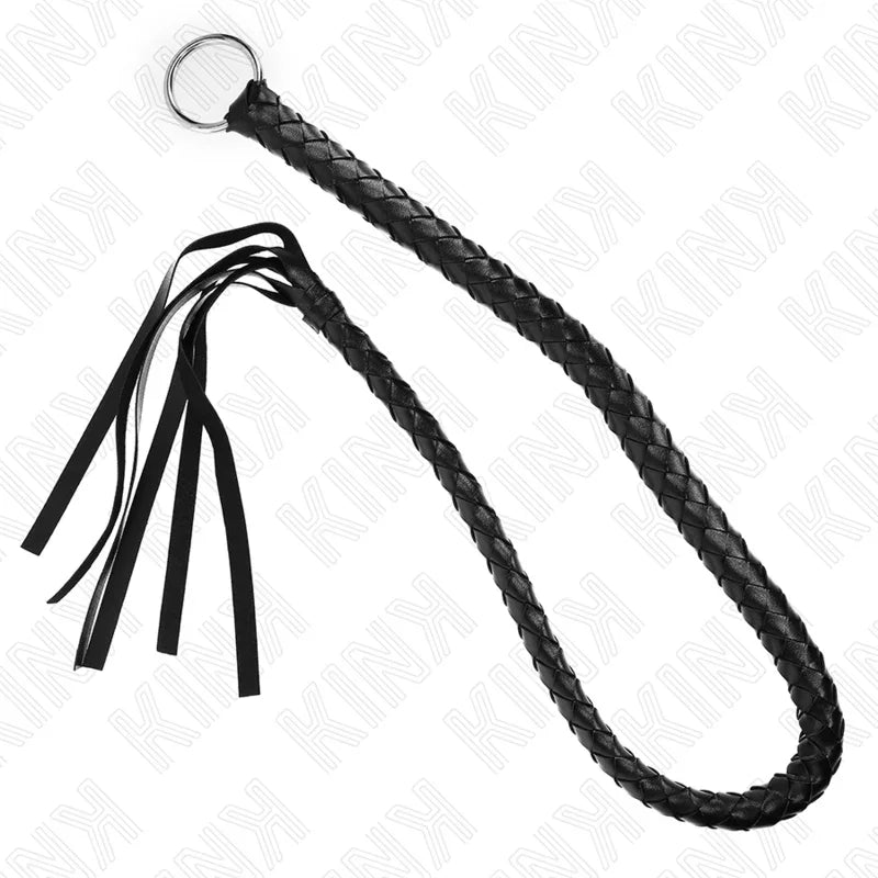 KINK - LÁTIGO DE SERPIENTE CON ANILLO DE MANO NEGRO 65 CM - Nuvica