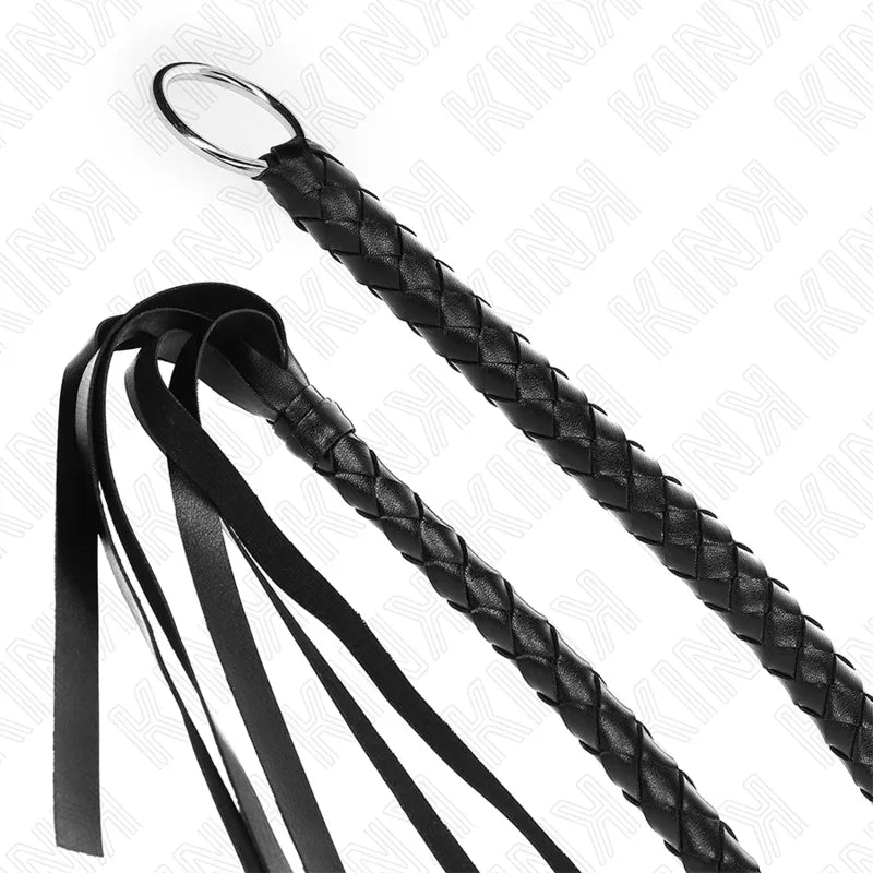 KINK - LÁTIGO DE SERPIENTE CON ANILLO DE MANO NEGRO 65 CM - Nuvica