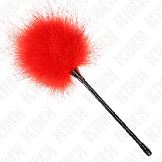 KINK - PLUMAS PARA COSQUILLAS ROJO USADO PARA EL KIT BONDAGE 27 CM - Nuvica