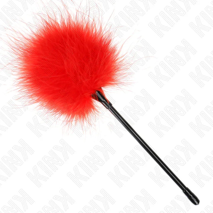 KINK - PLUMAS PARA COSQUILLAS ROJO USADO PARA EL KIT BONDAGE 27 CM - Nuvica