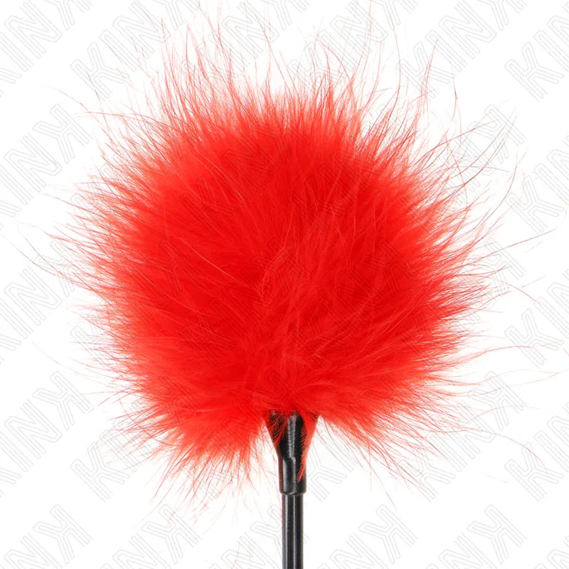 KINK - PLUMAS PARA COSQUILLAS ROJO USADO PARA EL KIT BONDAGE 27 CM - Nuvica