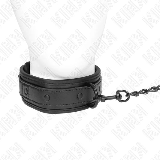 KINK - COLLAR CON CORREA 78 CM BONDAGE DE NEOPRENO MODELO 2 AJUSTABLE 37.5 X 49.5 CM - Nuvica