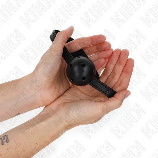 KINK - MORDAZA DE BOLA 4.5 CM TRANSPIRABLE SIMPLICITY NEGRO 62 x 1.5 CM - Nuvica