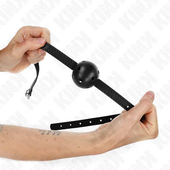 KINK - MORDAZA DE BOLA 4.5 CM TRANSPIRABLE SIMPLICITY NEGRO 62 x 1.5 CM - Nuvica