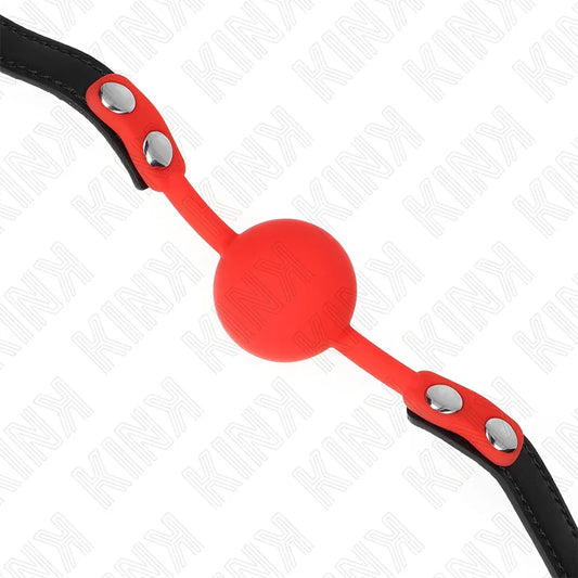 KINK - MORDAZA DE BOLA 4 CM DE SILICONA ROJA 60 x 2 CM - Nuvica