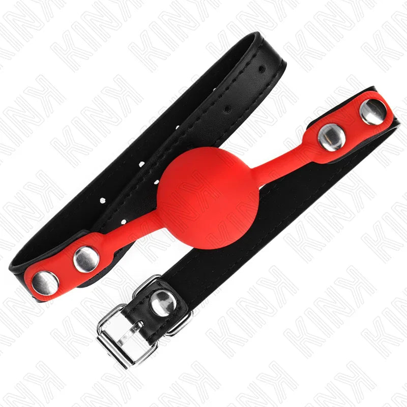 KINK - MORDAZA DE BOLA 4 CM DE SILICONA ROJA 60 x 2 CM - Nuvica