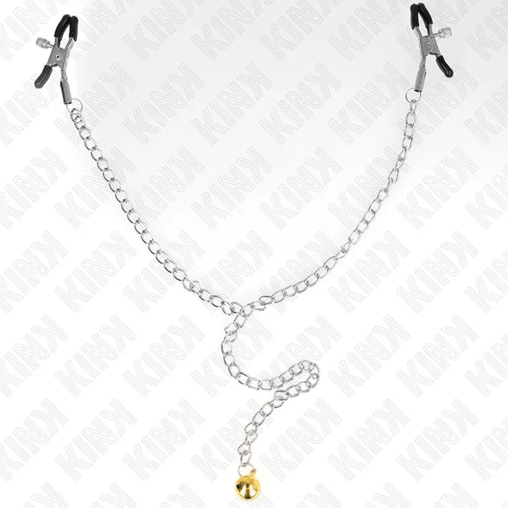 KINK - PINZAS PARA PEZONES CON CAMPANA DORADO Y CADENA 30 CM - Nuvica
