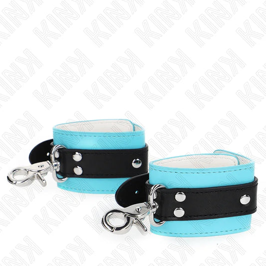 KINK - MUÑEQUERAS CON CIERRE PREMIUM NEGRO / AZUL AJUSTABLE 21-28 CM X 5.5 CM - Nuvica