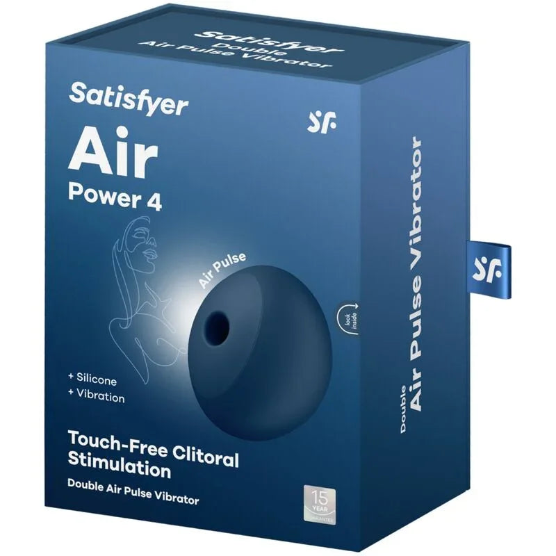 SATISFYER - AIR POWER 4 ESTIMULADOR & VIBRADOR 12 VIBRACIONES AZUL - Nuvica