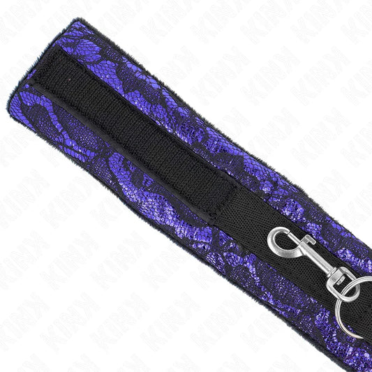 KINK - COLLAR CON CORREA 105 CM CORTO DE ENCAJE DE TERCIOPELO CON RIBETE DE NAILON 44 X 5.5 CM - Nuvica