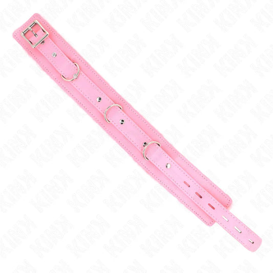 KINK - COLLAR CON CORREA 65 CM CON RESTRICCIONES ROSA AJUSTABLE 36-42 CM X 5.5 CM - Nuvica