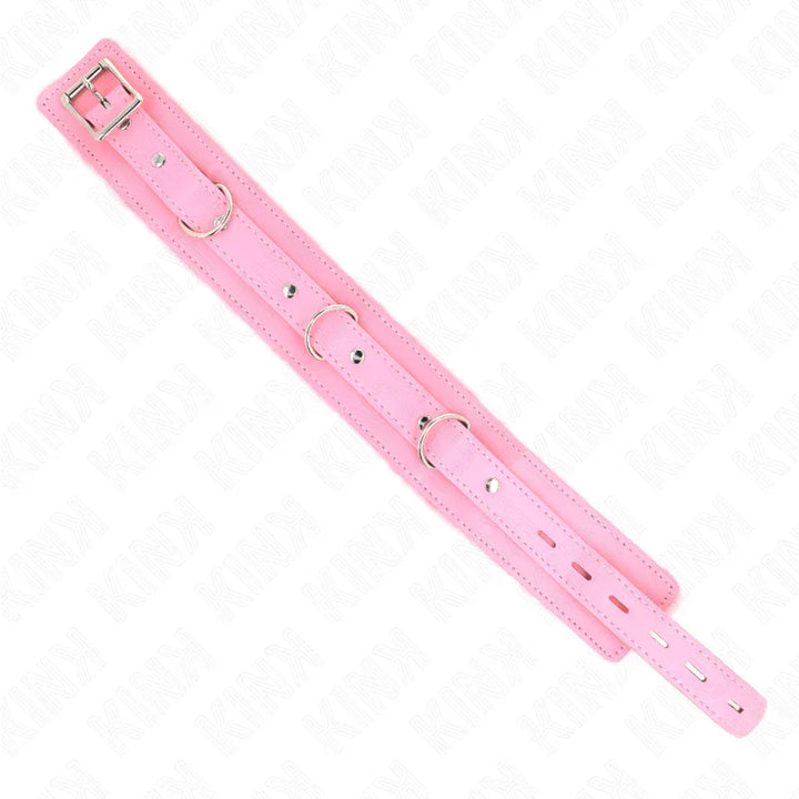 KINK - COLLAR CON CORREA 65 CM CON RESTRICCIONES ROSA AJUSTABLE 36-42 CM X 5.5 CM - Nuvica