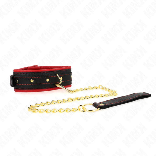 KINK - COLLAR CON CORREA DE TEJIDO LISO AJUSTABLE 33-48 CM X 5.7 CM - Nuvica