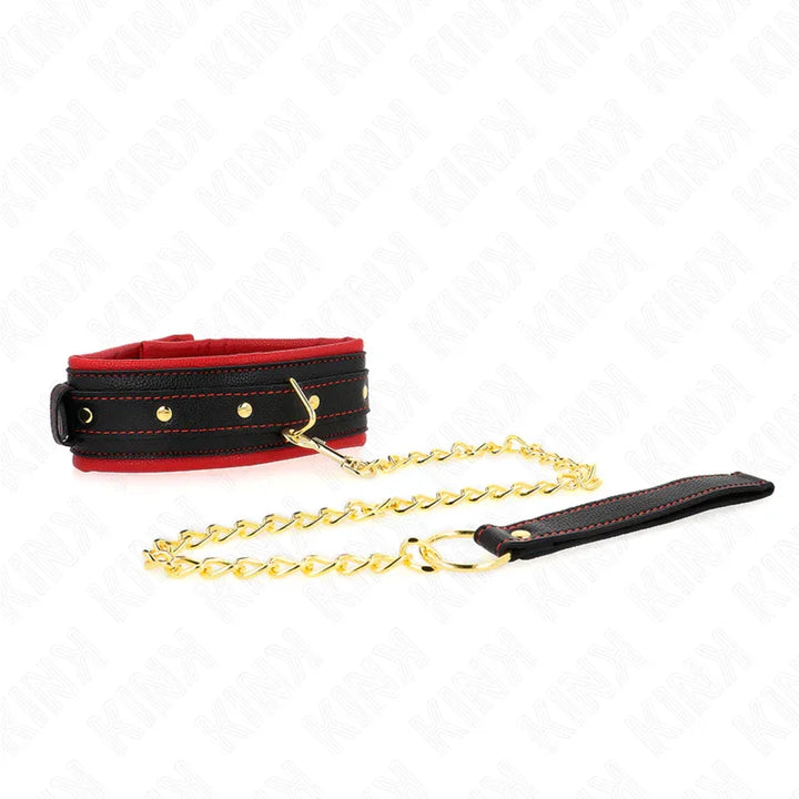KINK - COLLAR CON CORREA DE TEJIDO LISO AJUSTABLE 33-48 CM X 5.7 CM - Nuvica