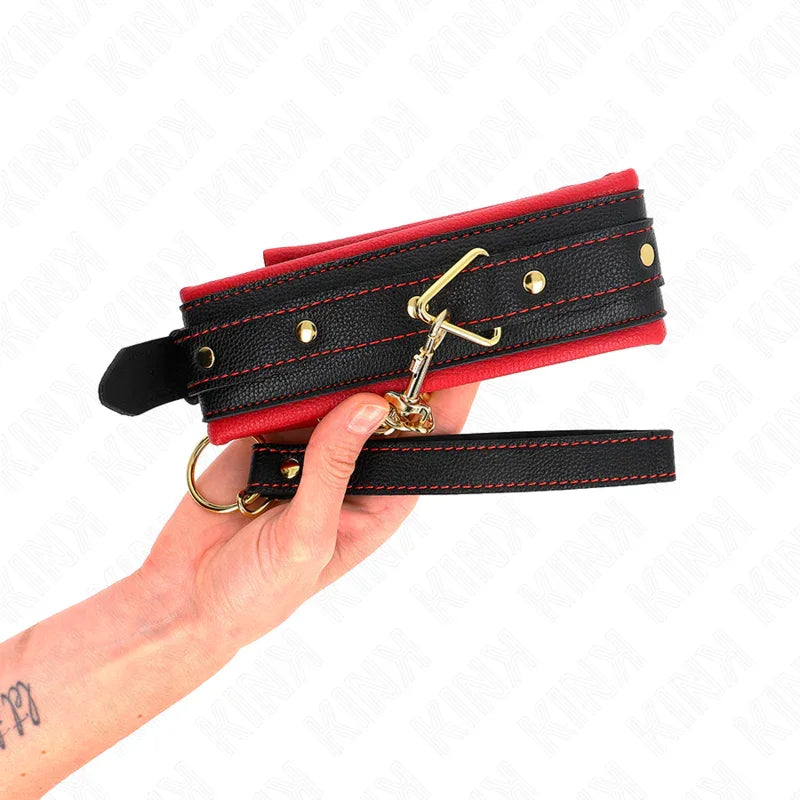 KINK - COLLAR CON CORREA DE TEJIDO LISO AJUSTABLE 33-48 CM X 5.7 CM - Nuvica