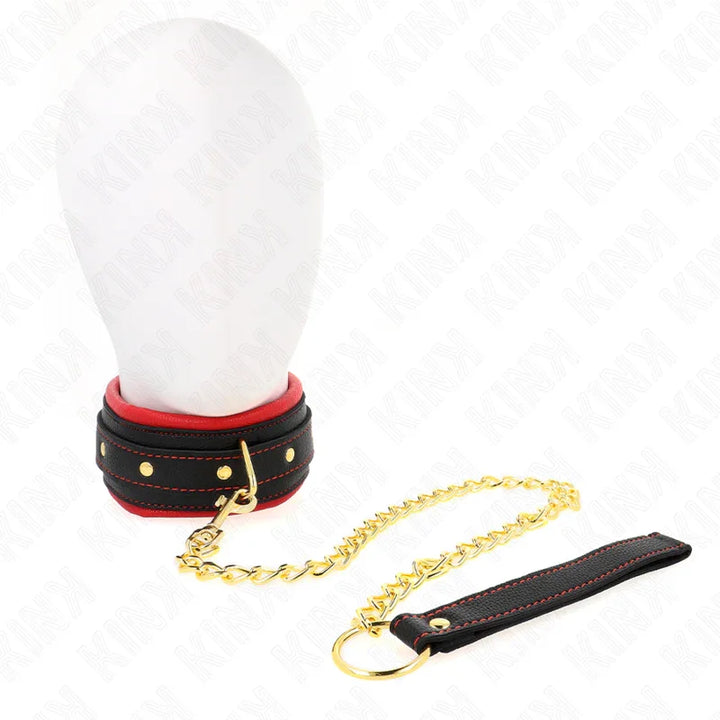 KINK - COLLAR CON CORREA DE TEJIDO LISO AJUSTABLE 33-48 CM X 5.7 CM - Nuvica