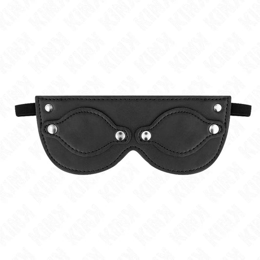 KINK - MÁSCARA DE POLIPIEL CON CUBIERTAS PARA OJOS DESMONTABLES 22 x 9 CM - Nuvica