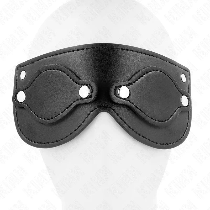 KINK - MÁSCARA DE POLIPIEL CON CUBIERTAS PARA OJOS DESMONTABLES 22 x 9 CM - Nuvica