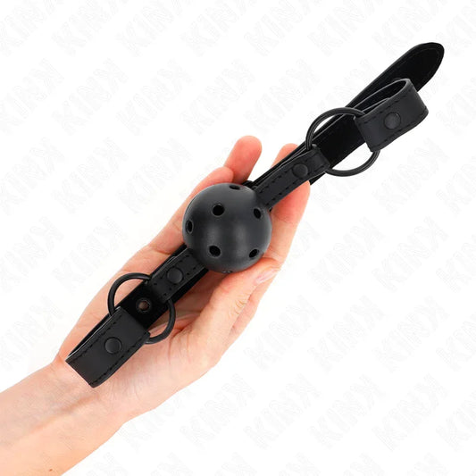 KINK - MORDAZA DE BOLA 4.5 CM DE NEOPRENO 63.5 X 2 CM AJUSTABLE 41 X 59 CM - Nuvica